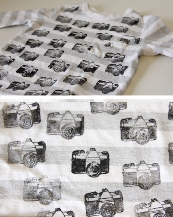 Camisetas estampadas DIY con sellos